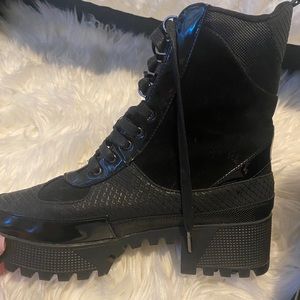 Black platform boots!